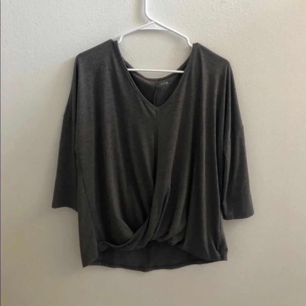Grey wrap top